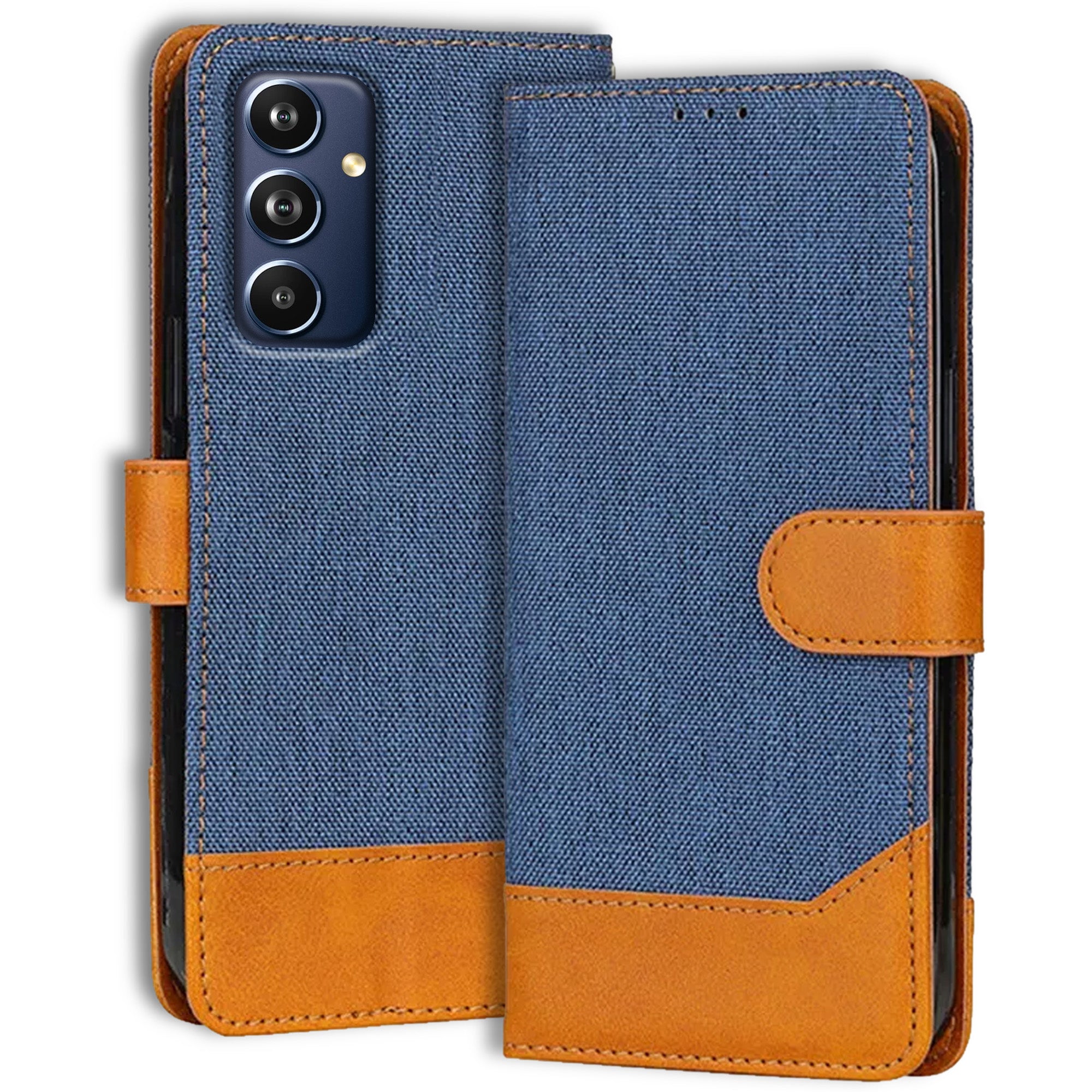 Accesorios Samsung F54 5G denim flip cover – Blue – Image 1 #color_blue