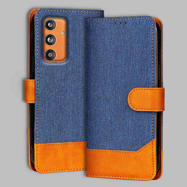 Samsung F55 5G Flip Cover — Denim, Midnight Blue after a year of daily use