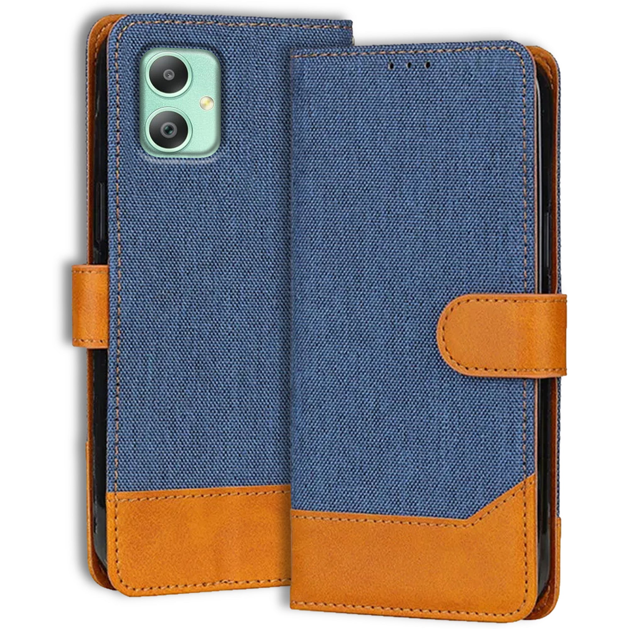Accesorios Samsung M05 denim flip cover – Blue – Image 1 #color_blue