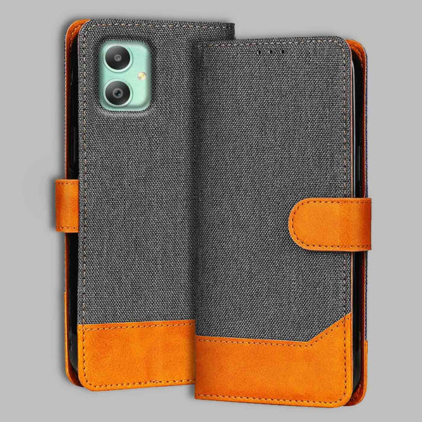 Samsung M05 Flip Cover — Denim, Graphite Grey after a year of daily use