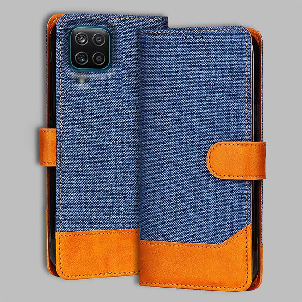 Accesorios Samsung M12 denim flip cover – Blue – Image 1 #color_