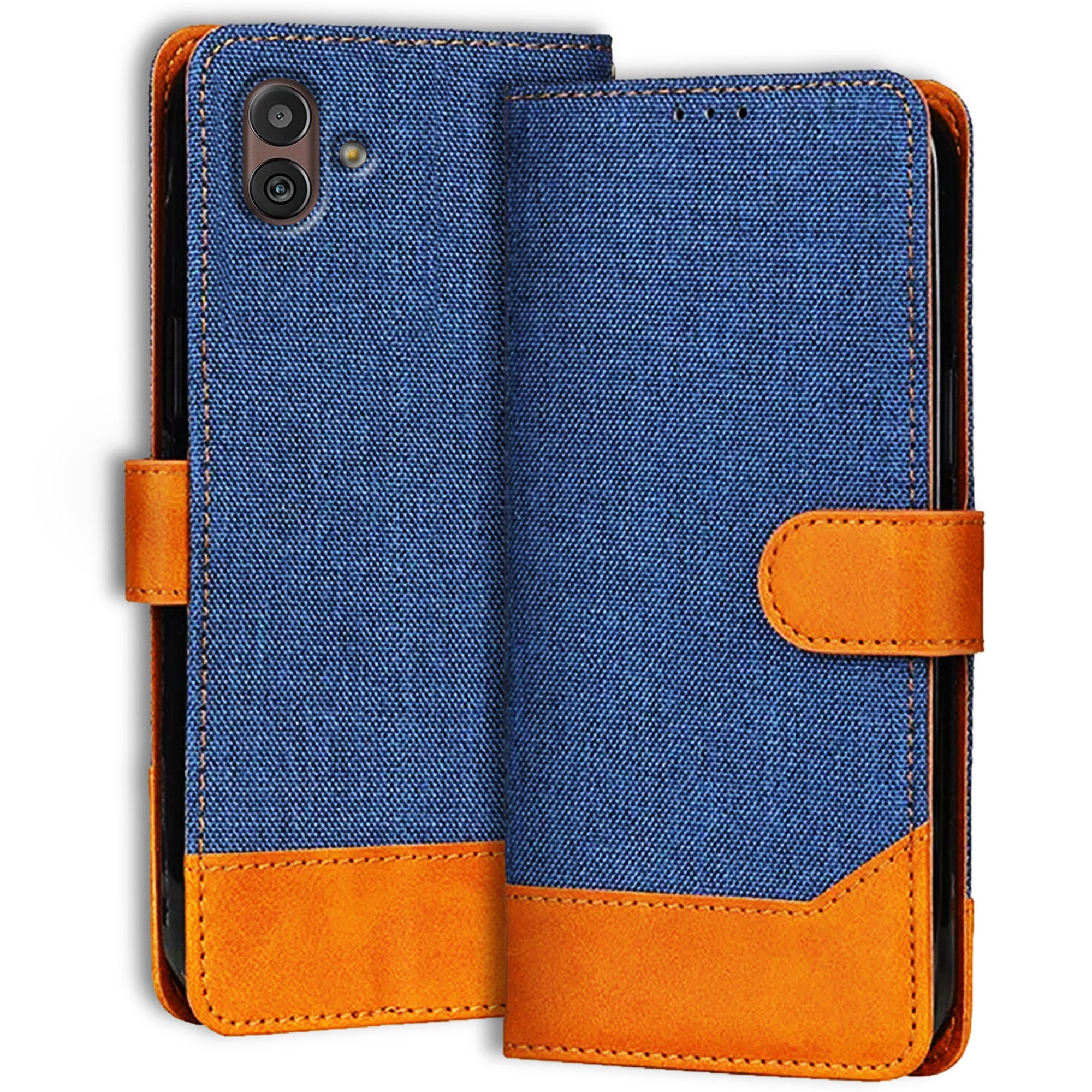 Accesorios Samsung M13 5G denim flip cover – Blue – Image 1 #color_blue