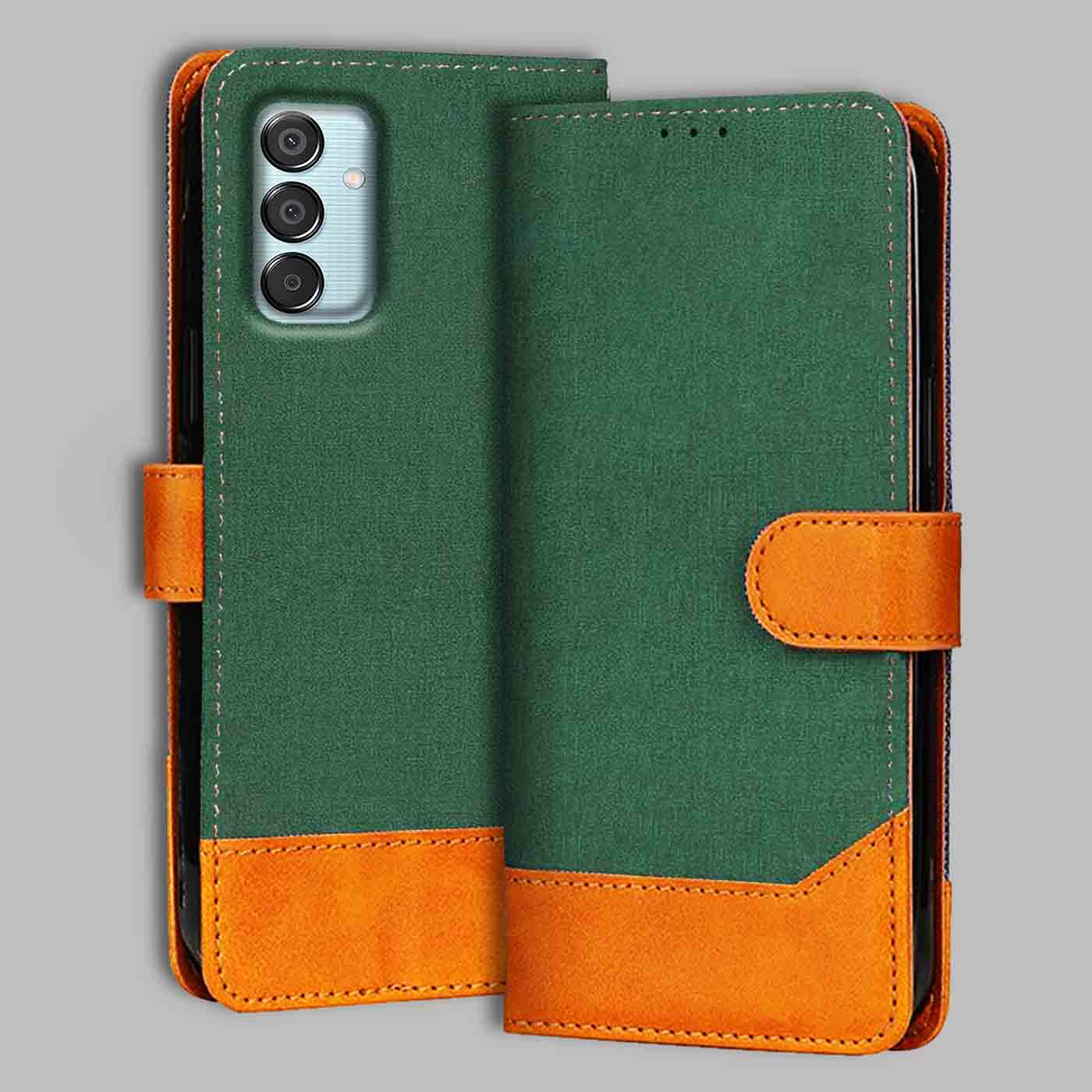 Accesorios Samsung M15 5G denim flip cover – Green – Image 1 #color_g