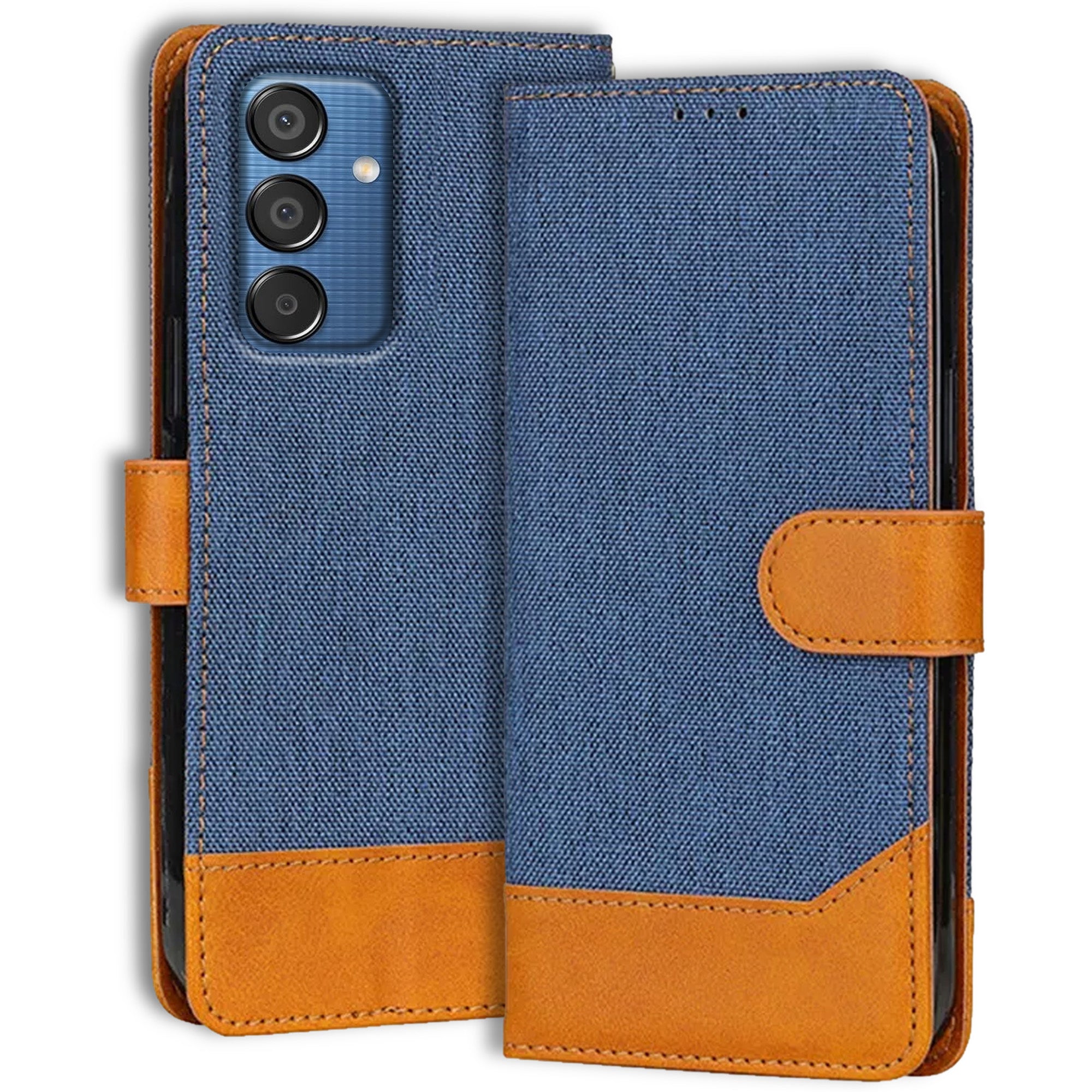 Accesorios Samsung M15 Prime 5G denim flip cover – Blue – Image 1 #color_blue