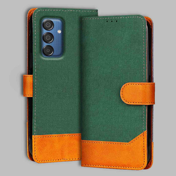 Samsung M15 Prime 5G Flip Cover — Chambray, Forest Green after a year of daily use