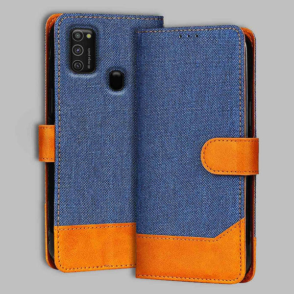 Samsung M21 Flip Cover — Denim, Midnight Blue after a year of daily use