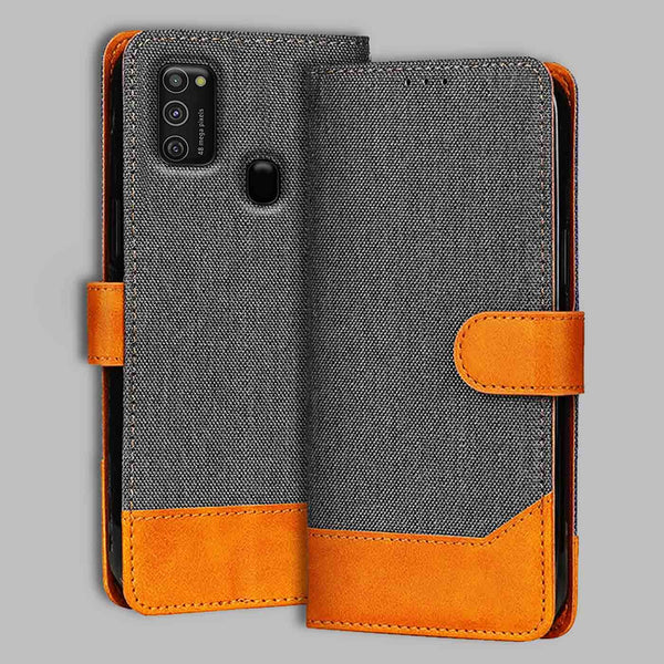 Samsung M21 Flip Cover — Denim, Graphite Grey after a year of daily use