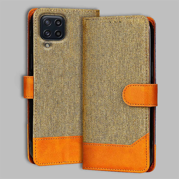 Samsung M32 4G Flip Cover — Denim, Camel Beige after a year of daily use