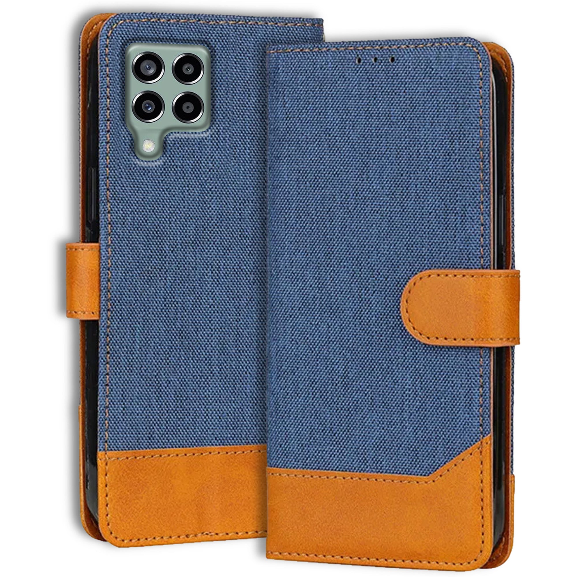 Accesorios Samsung M33 5G denim flip cover – Blue – Image 1 #color_blue