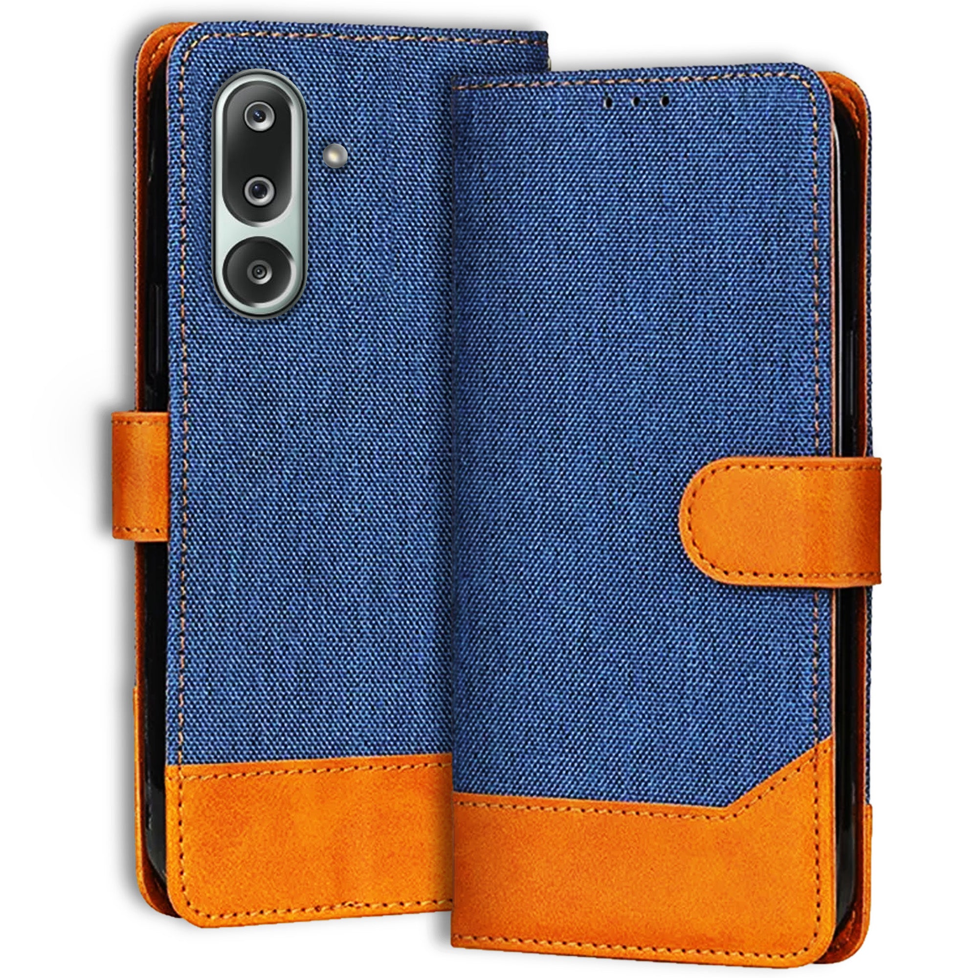 Accesorios Samsung M36 5G denim flip cover – Blue – Image 1 #color_blue