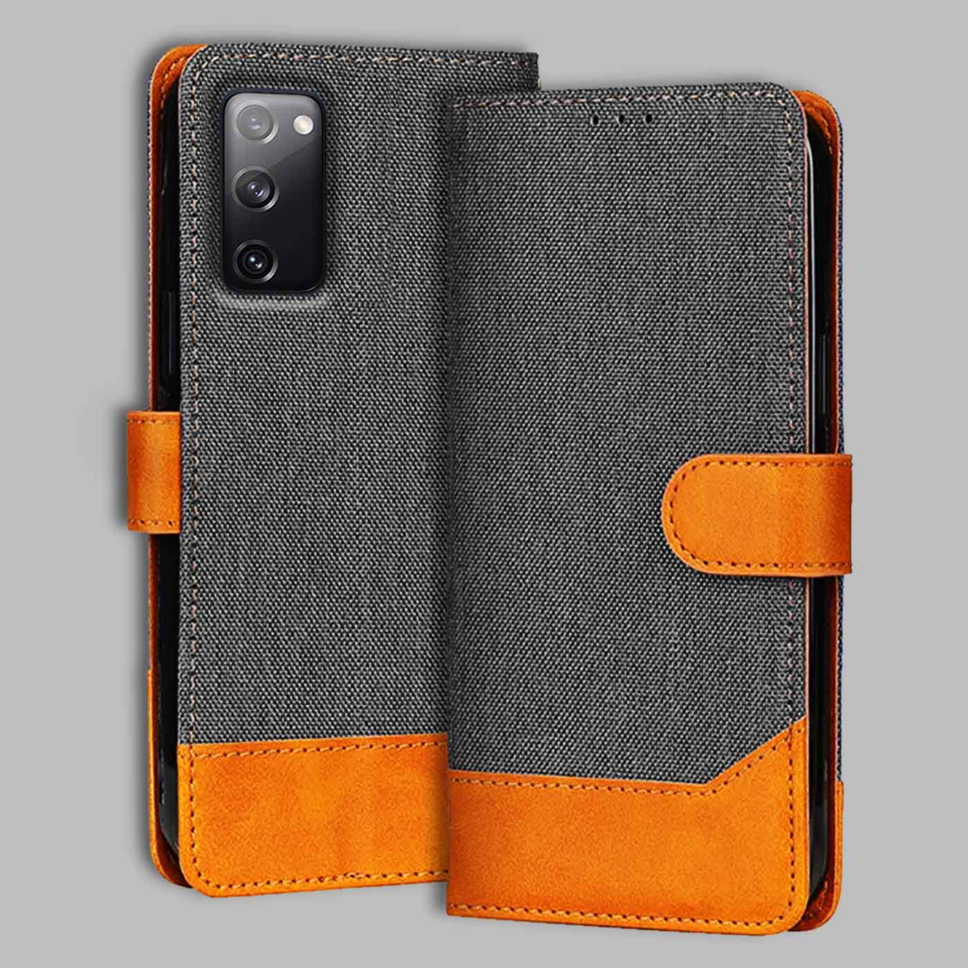 Samsung S20 FE 5G flip cover in Grey — front view by Accesorios