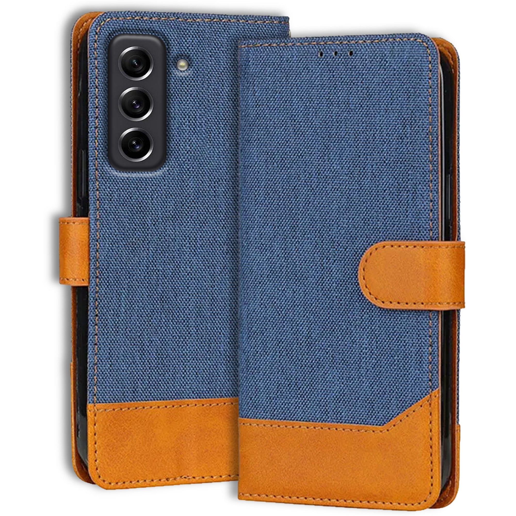 Accesorios Samsung S21 Fe 5G denim flip cover – Blue – Image 1 #color_blue