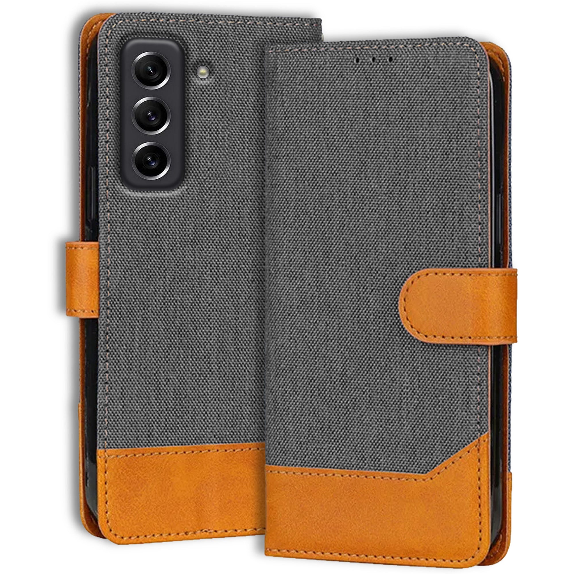 Accesorios Samsung S21 Fe 5G denim flip cover – Grey – Image 1 #color_grey