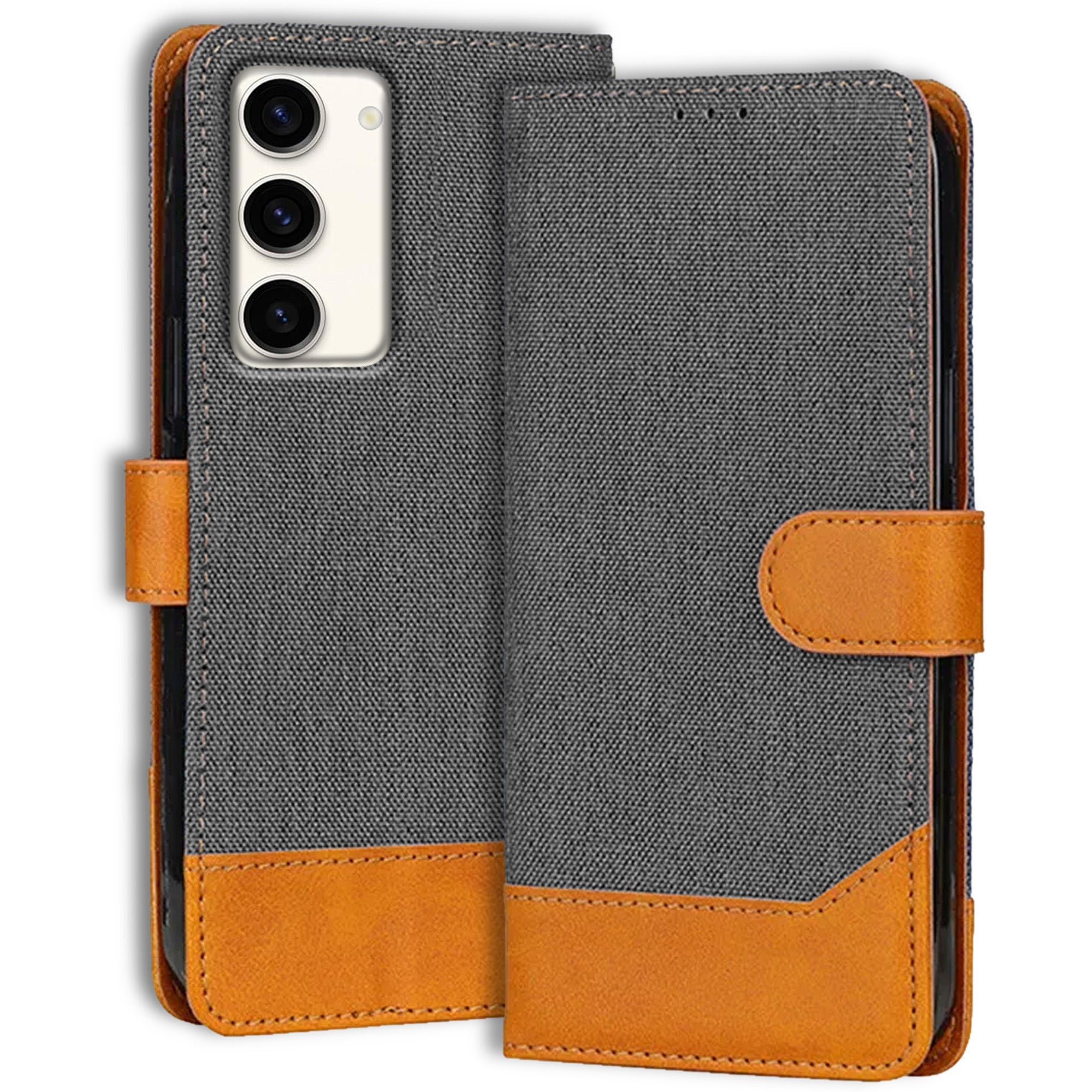 Accesorios Samsung S23 5G denim flip cover – Grey – Image 1 #color_grey