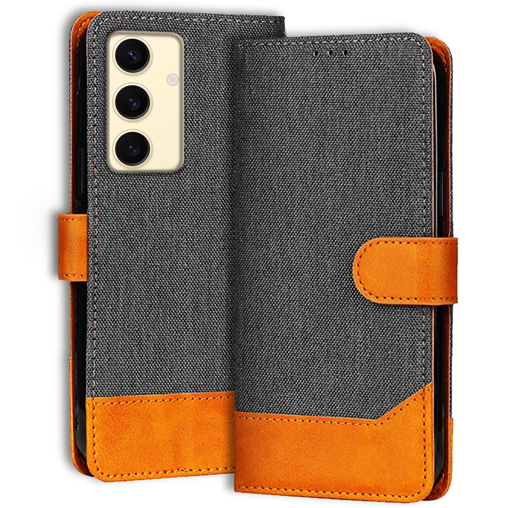 Accesorios Samsung S24 5G denim flip cover – Grey – Image 1 #color_grey