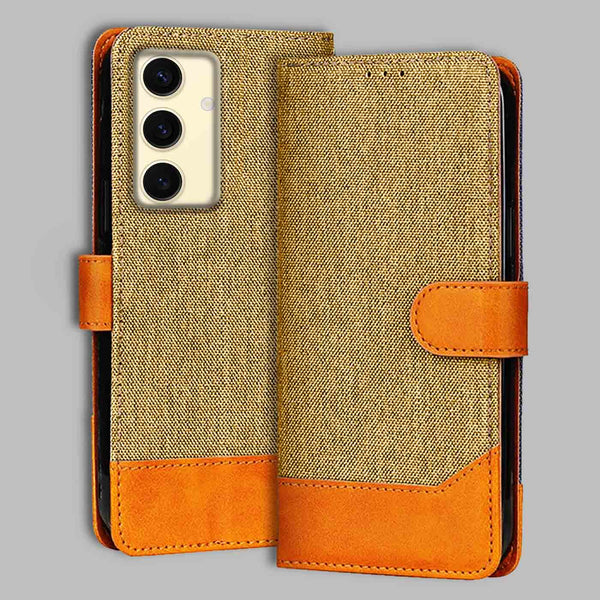 Samsung S24 5G Flip Cover — Denim, Camel Beige after a year of daily use