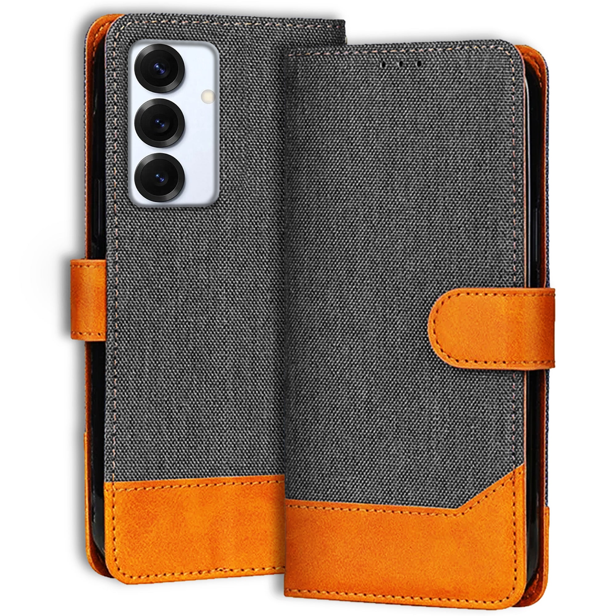 Accesorios Samsung S25 5G denim flip cover – Grey – Image 1 #color_grey