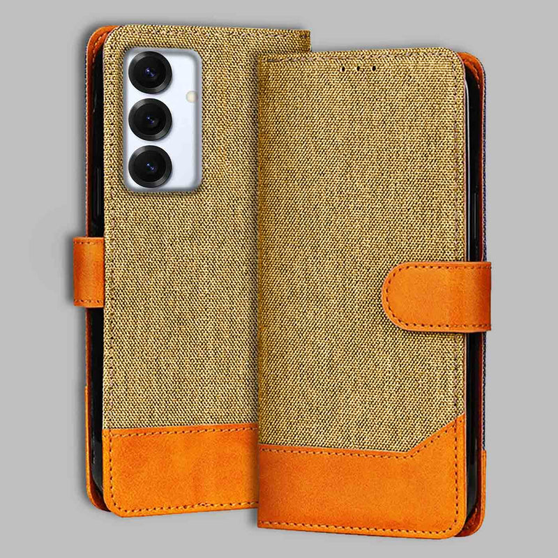 Samsung S25 5G Flip Cover — Denim, Camel Beige after a year of daily use