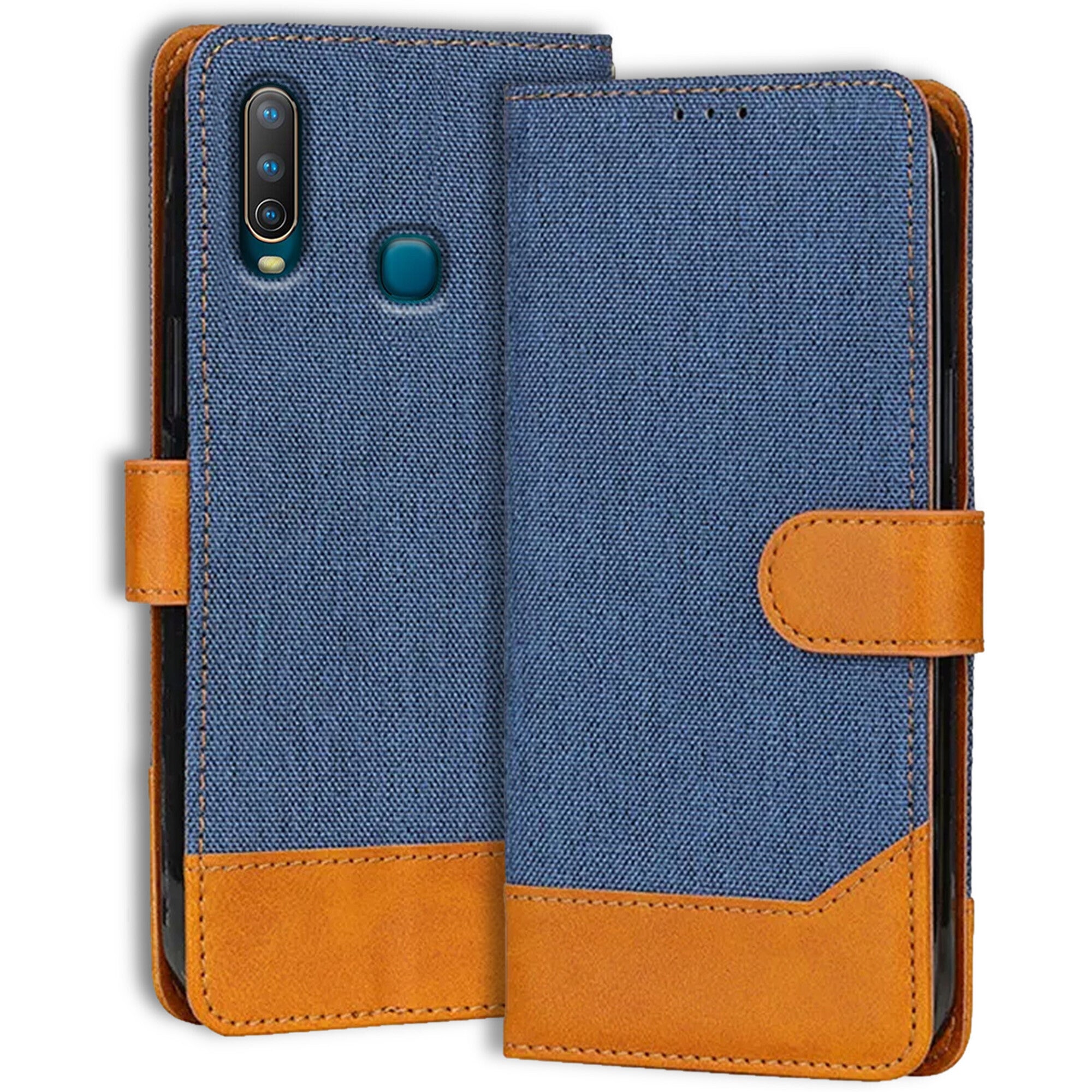 Accesorios Vivo U10 denim flip cover – Blue – Image 1 #color_blue