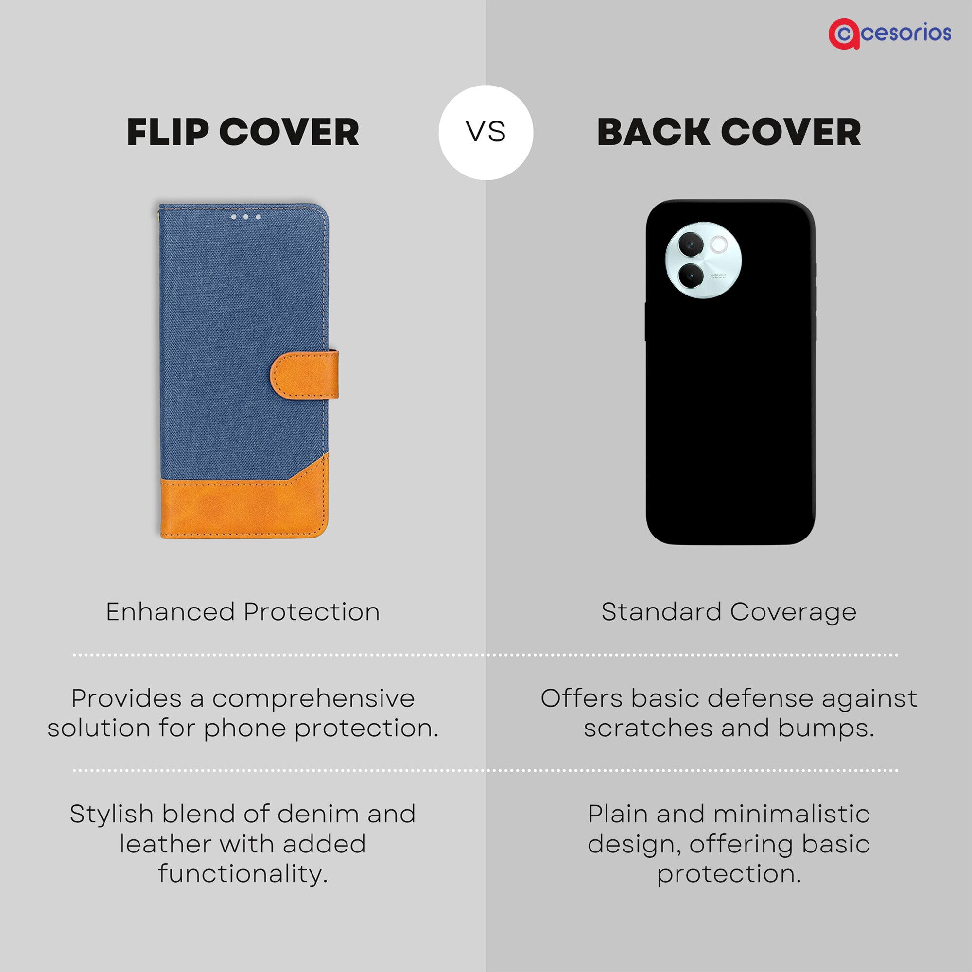 Accesorios Vivo V30E denim flip cover – Blue – Image 8 #color_blue