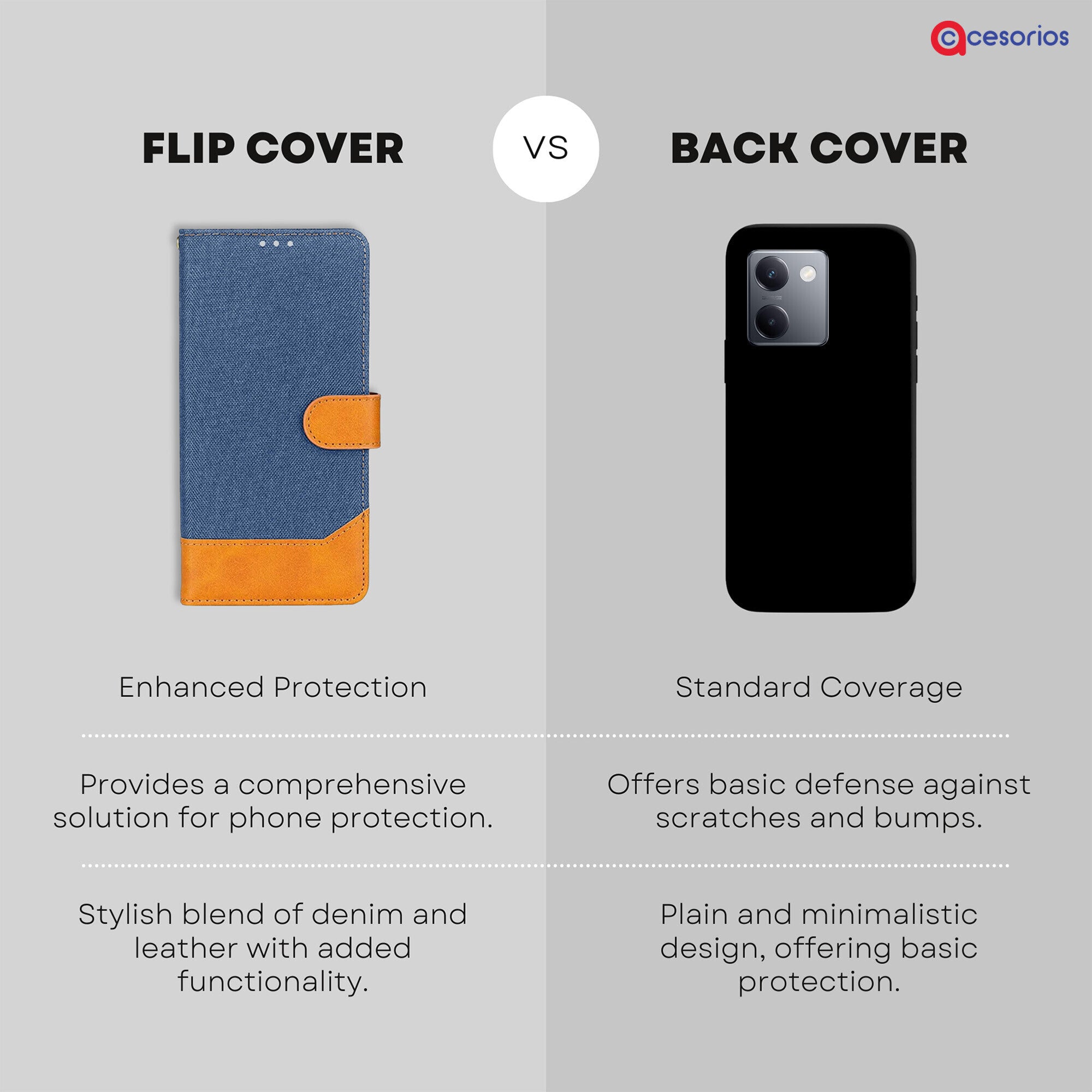 Accesorios Vivo Y200 Pro denim flip cover – Blue – Image 8 #color_blue