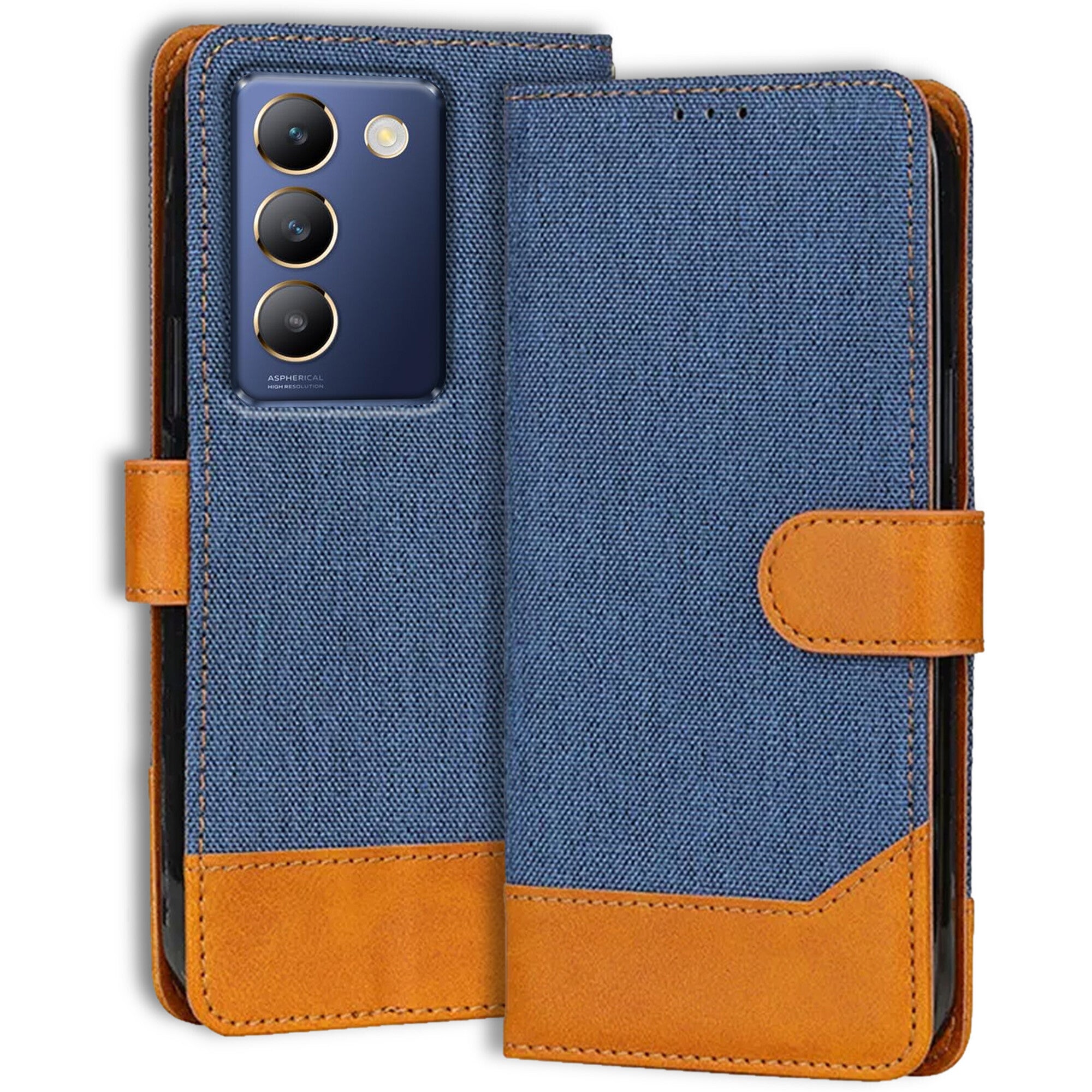 Accesorios Vivo Y200E denim flip cover – Blue – Image 1 #color_blue