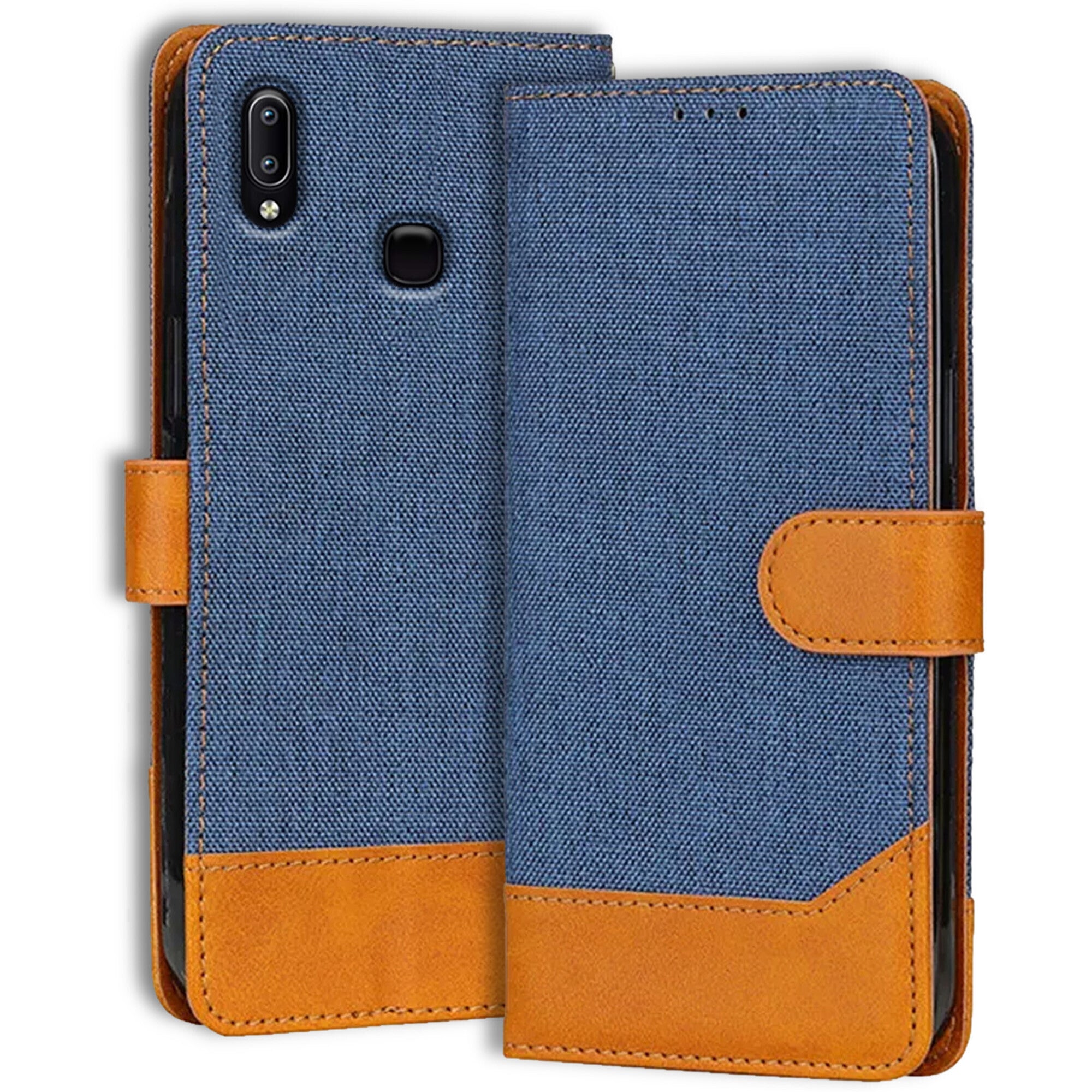 Accesorios Vivo Y95 denim flip cover – Blue – Image 1 #color_blue