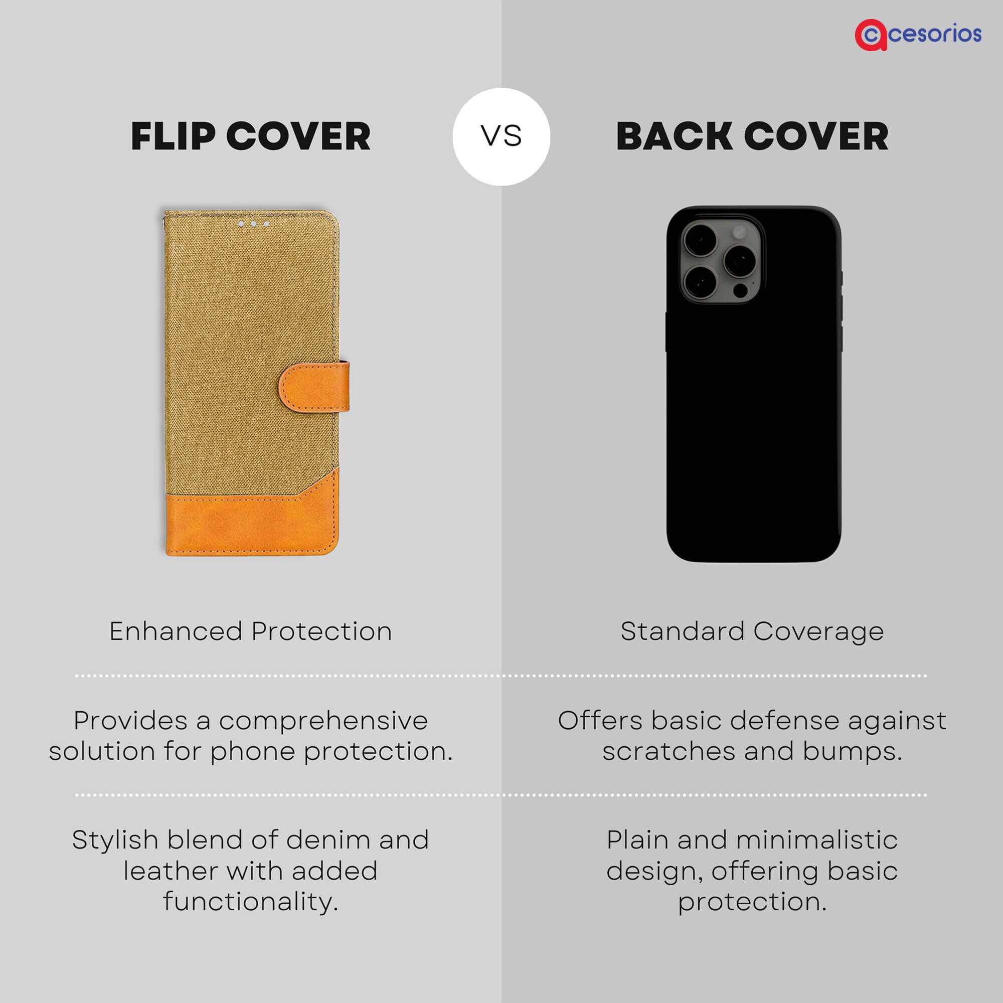 Accesorios Vivo Z1X denim flip cover – Light Brown – Image 8 #color_light brown