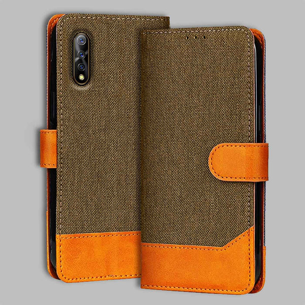 Vivo S1 Flip Cover — Denim, Walnut Brown after a year of daily use
