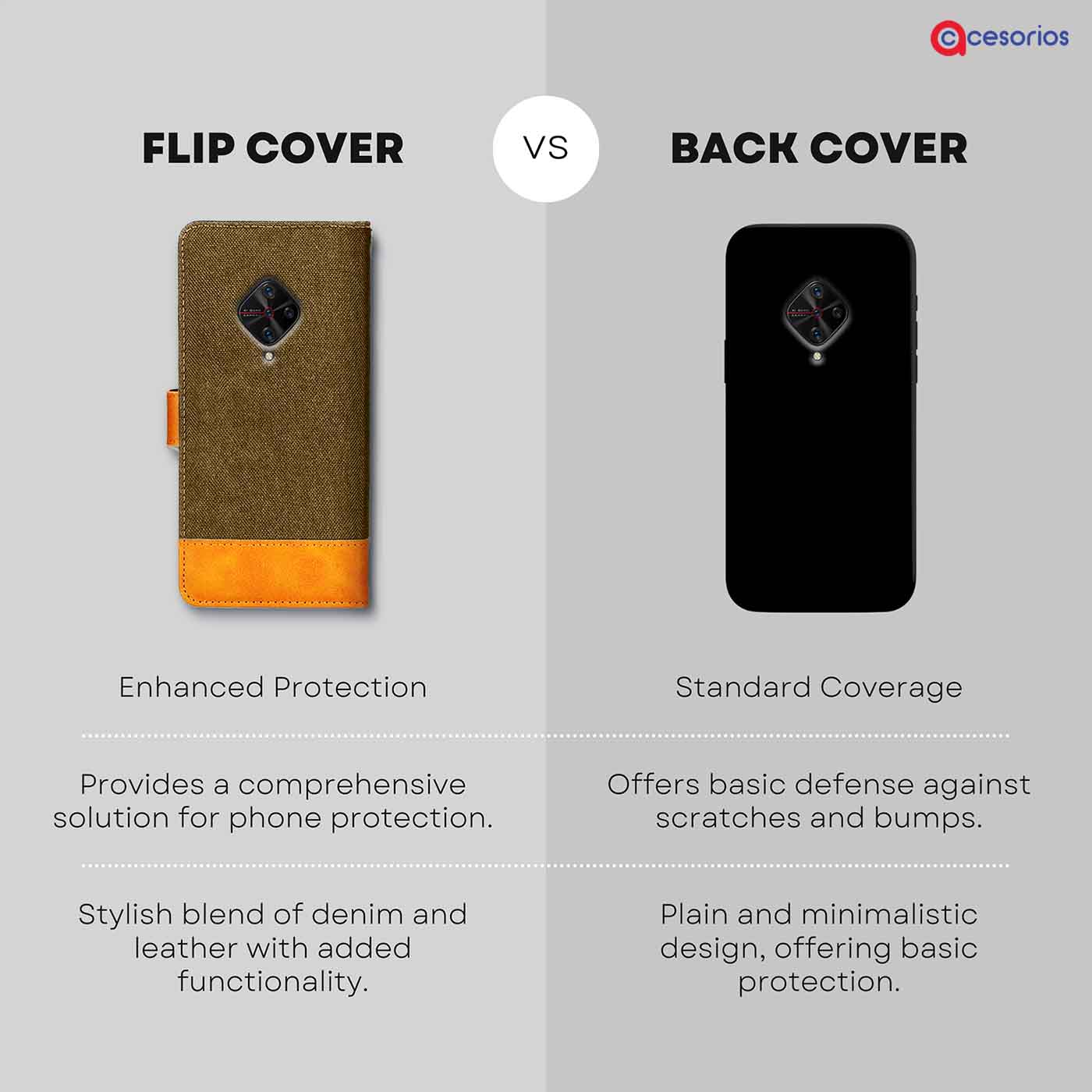 Accesorios Vivo S1 Pro denim flip cover – Dark Brown – Image 8 #color_dark b