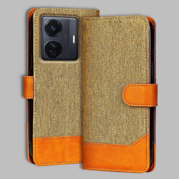 Vivo T1 Pro 5G Flip Cover — Denim, Camel Beige after a year of daily use