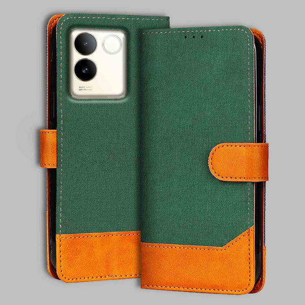 Vivo T2 Pro 5G Flip Cover — Chambray, Forest Green after a year of daily use