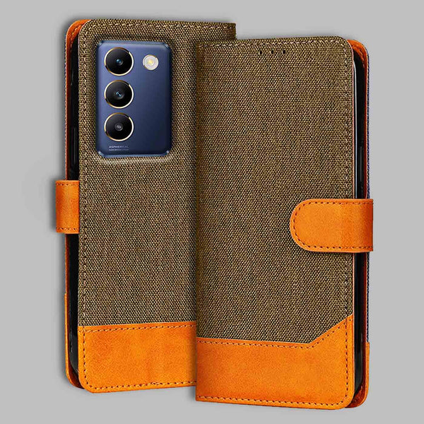Vivo T3 5G Flip Cover — Denim, Walnut Brown after a year of daily use