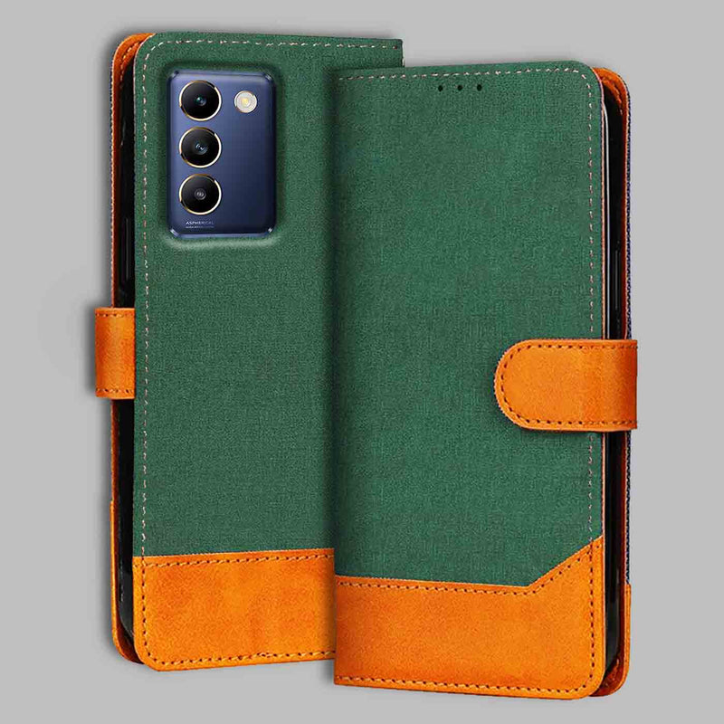 Vivo T3 5G Flip Cover — Chambray, Forest Green after a year of daily use