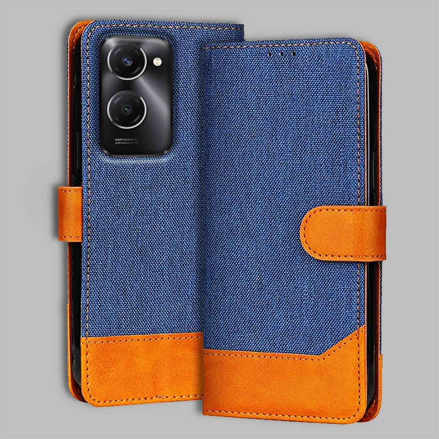 Accesorios Vivo T3 Lite 5G denim flip cover – Blue – Image 1 #color_