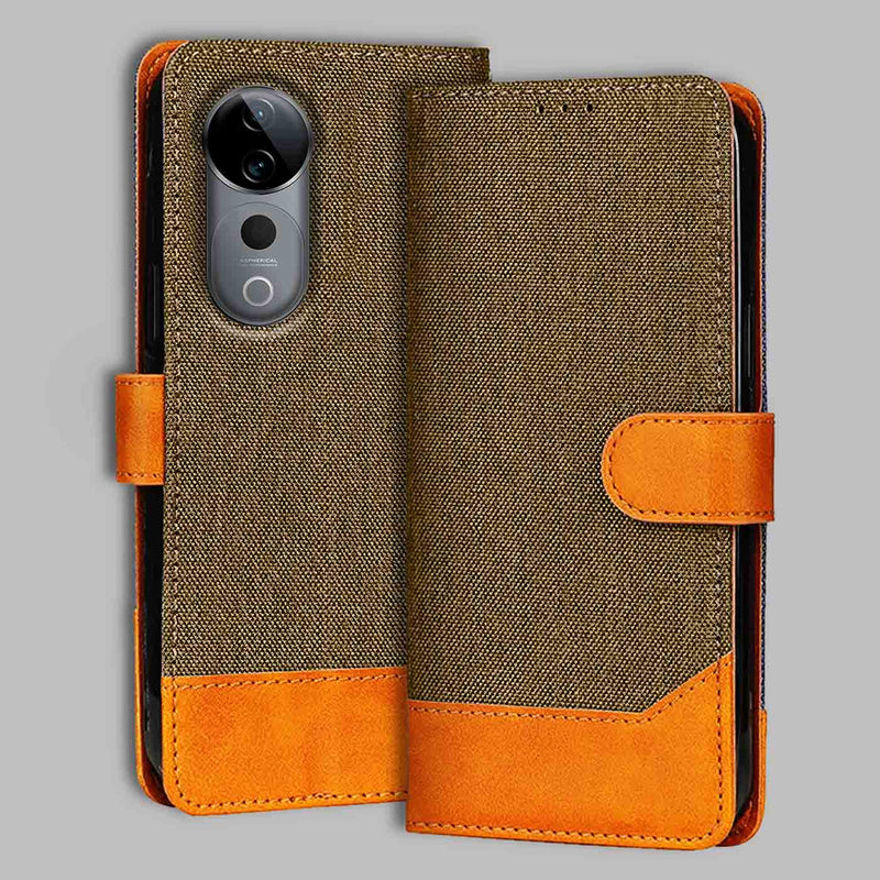 Vivo T3 Ultra Flip Cover — Denim, Walnut Brown after a year of daily use