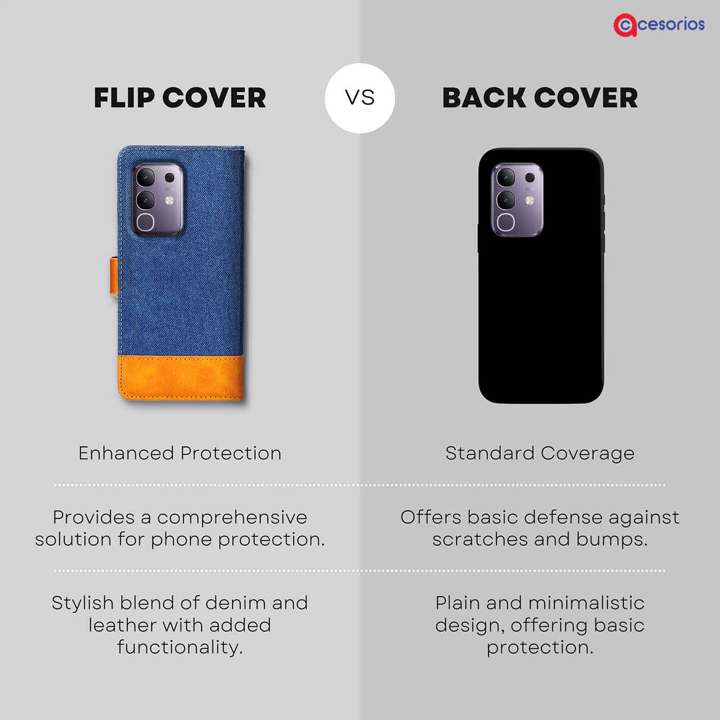 Accesorios Vivo T4X 5G denim flip cover – Blue – Image 8 #color_