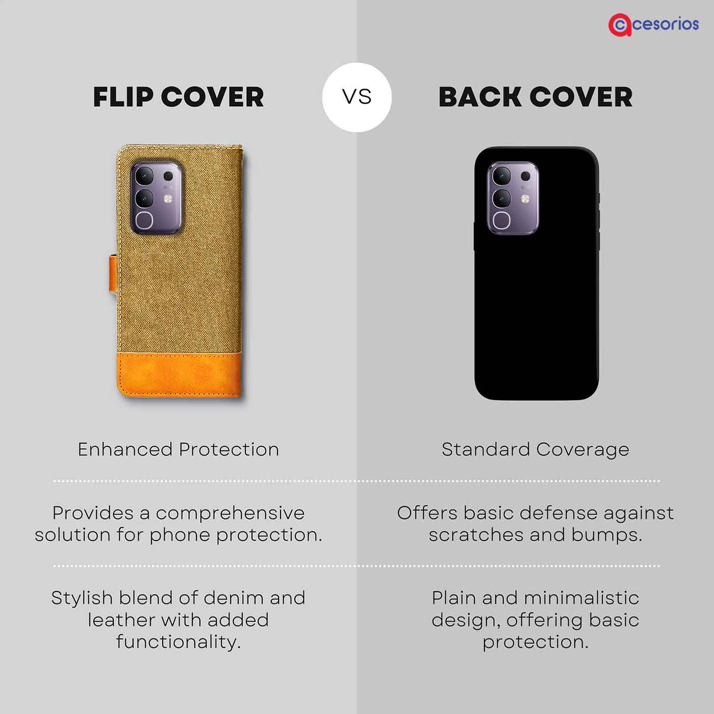 Accesorios Vivo T4X 5G denim flip cover – Light Brown – Image 8 #color_light b