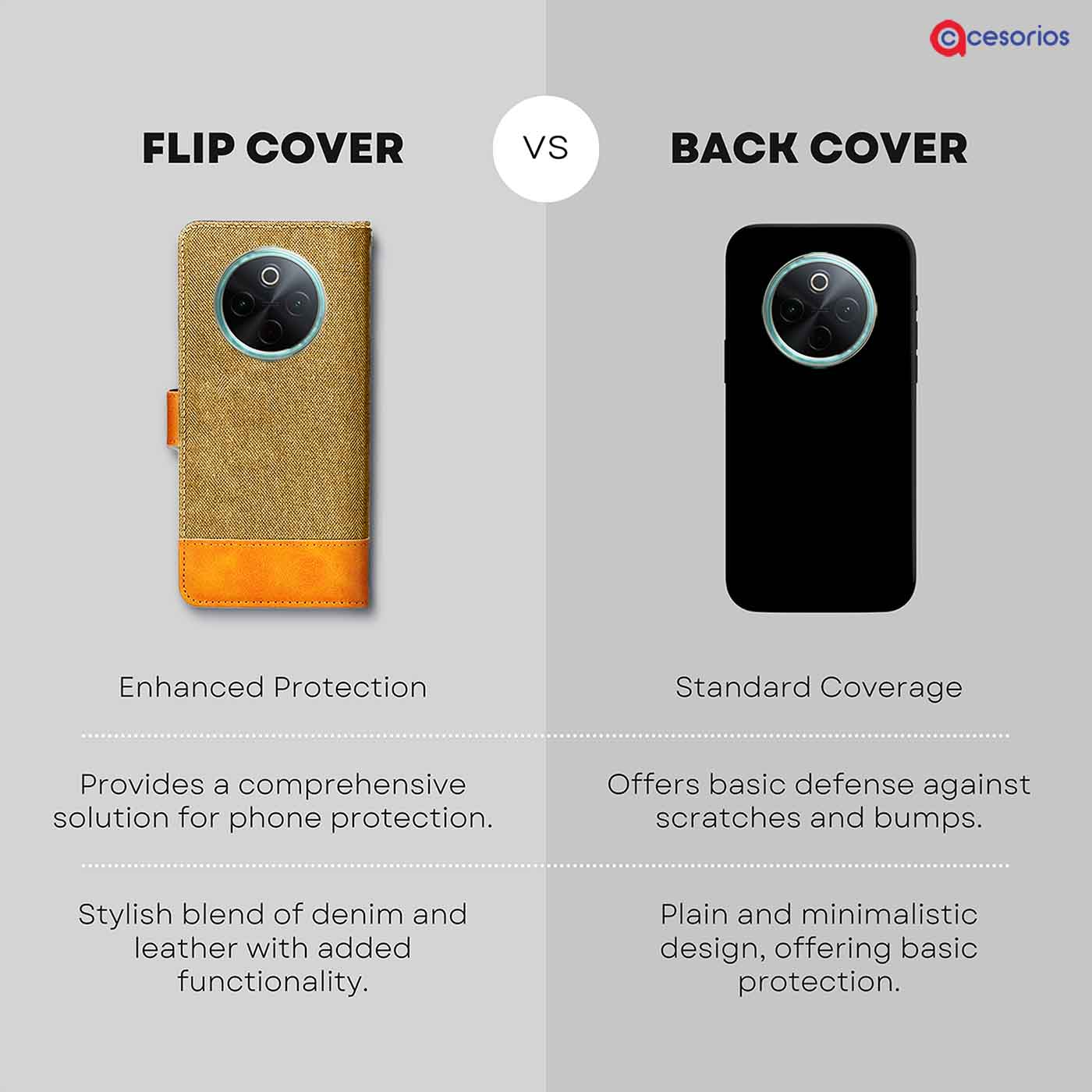 Accesorios Vivo T4 5G denim flip cover – Light Brown – Image 8 #color_light b