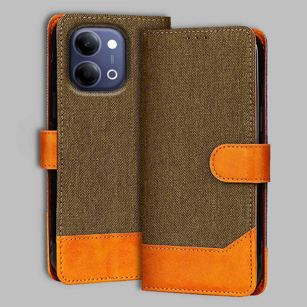 Vivo T5 Lite 5G Flip Cover — Denim, Walnut Brown after a year of daily use