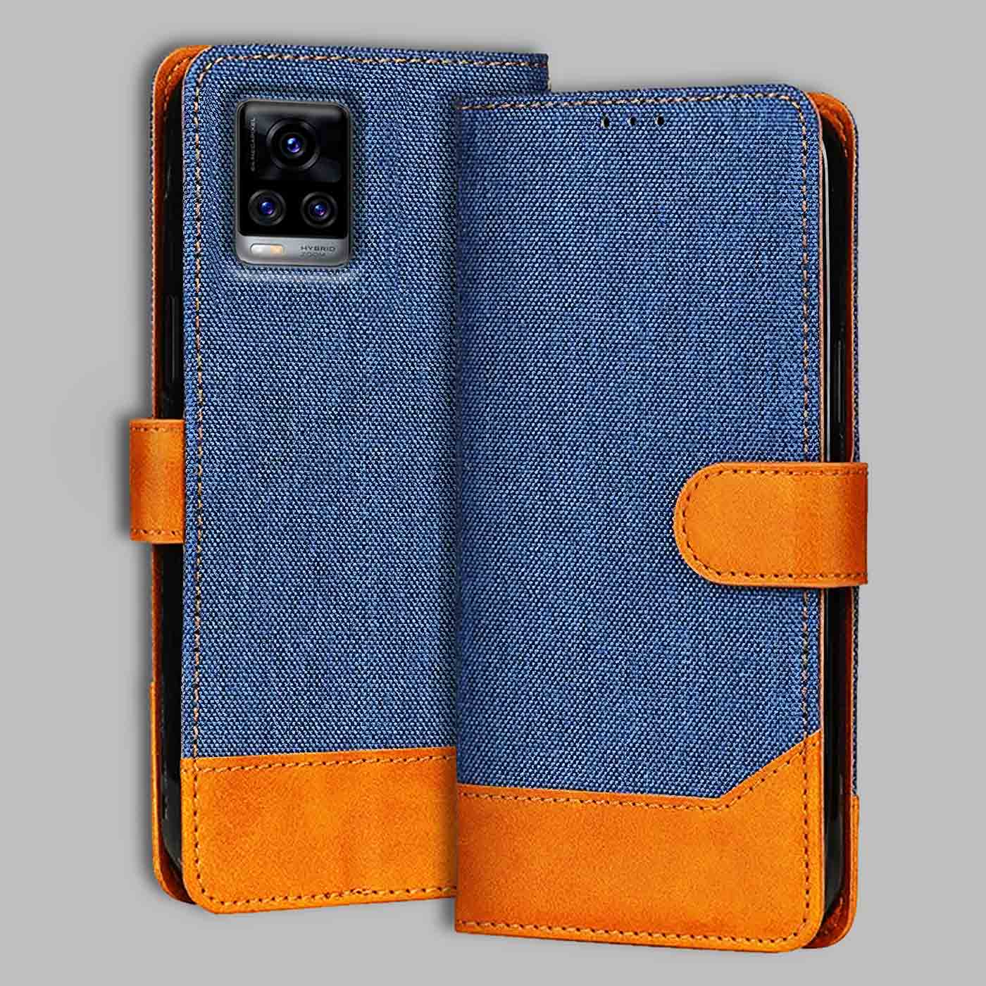 Accesorios Vivo V20 Pro denim flip cover – Blue – Image 1 #color_