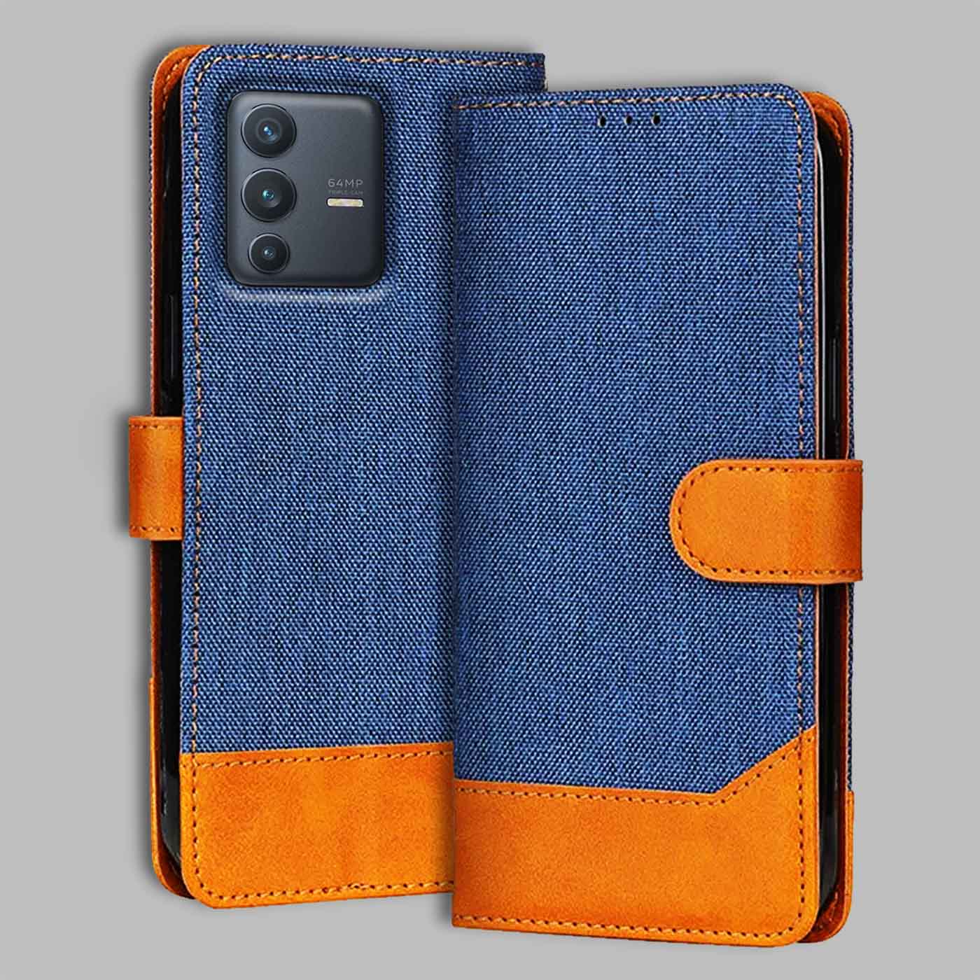 Accesorios Vivo V23 5G denim flip cover – Blue – Image 1 #color_
