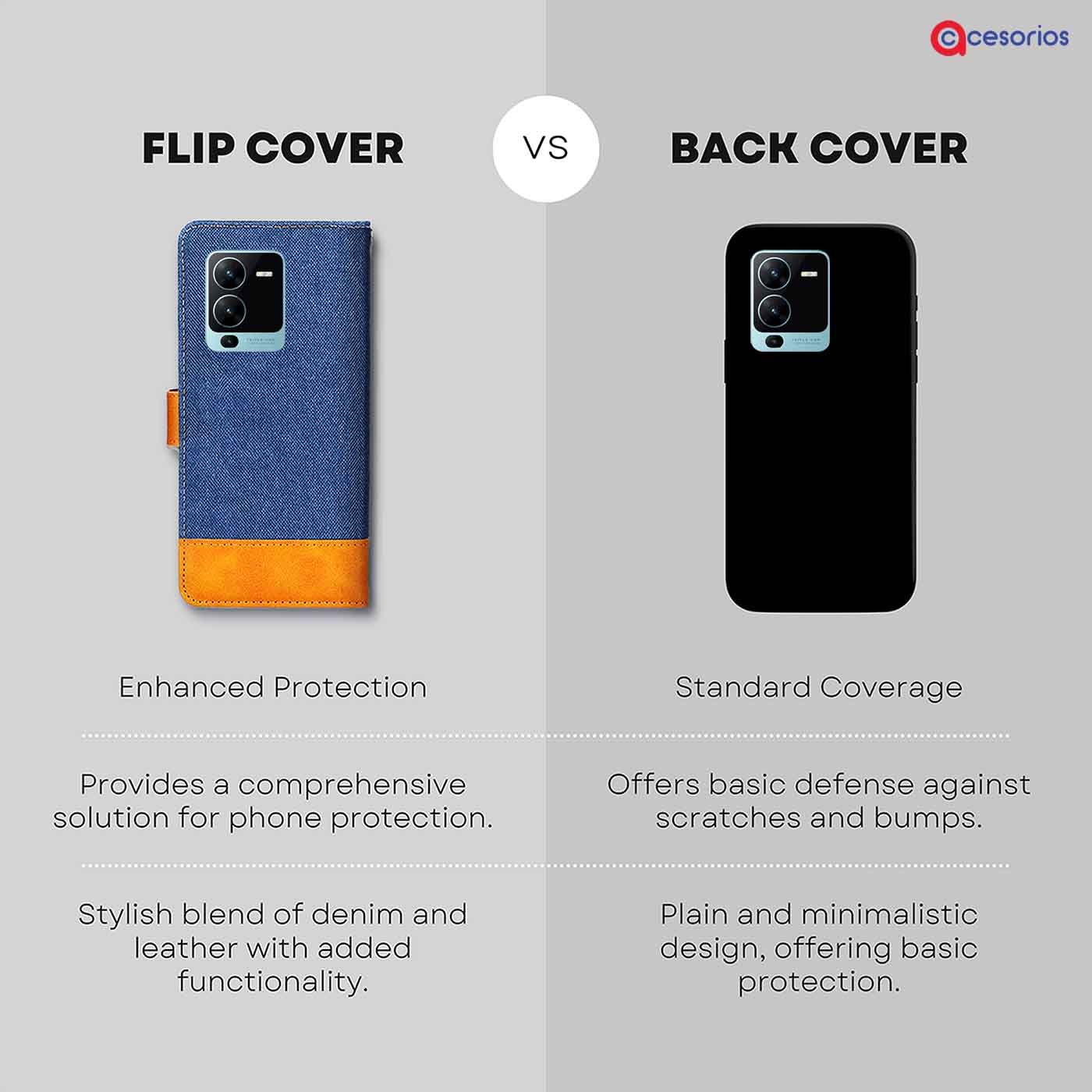 Accesorios Vivo V25 Pro denim flip cover – Blue – Image 8 #color_