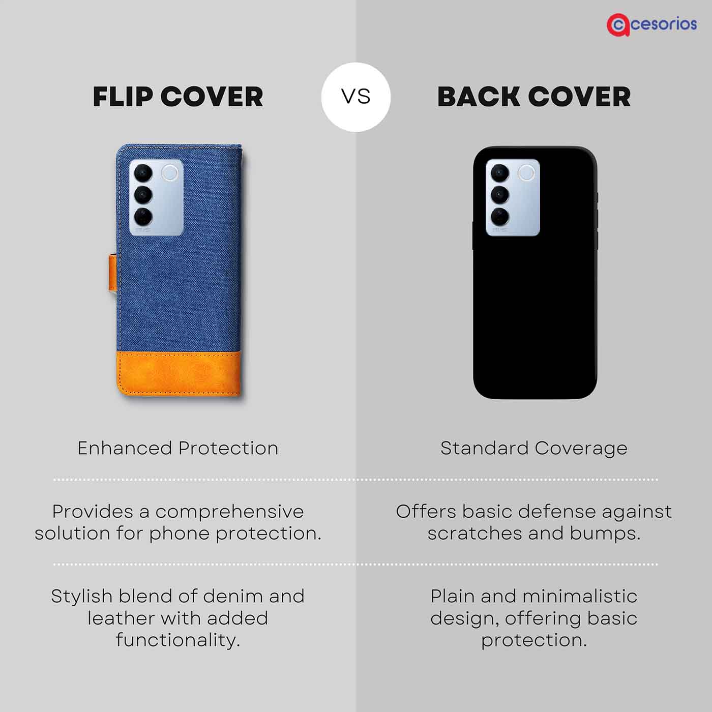 Accesorios Vivo V27 Pro 5G denim flip cover – Blue – Image 8 #color_