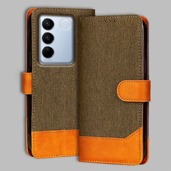 Vivo V27 Pro 5G Flip Cover — Denim, Walnut Brown after a year of daily use
