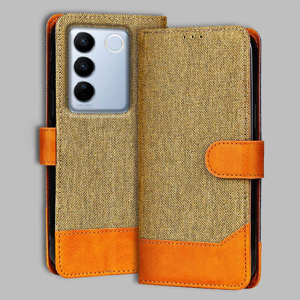 Vivo V27 Pro 5G Flip Cover — Denim, Camel Beige after a year of daily use
