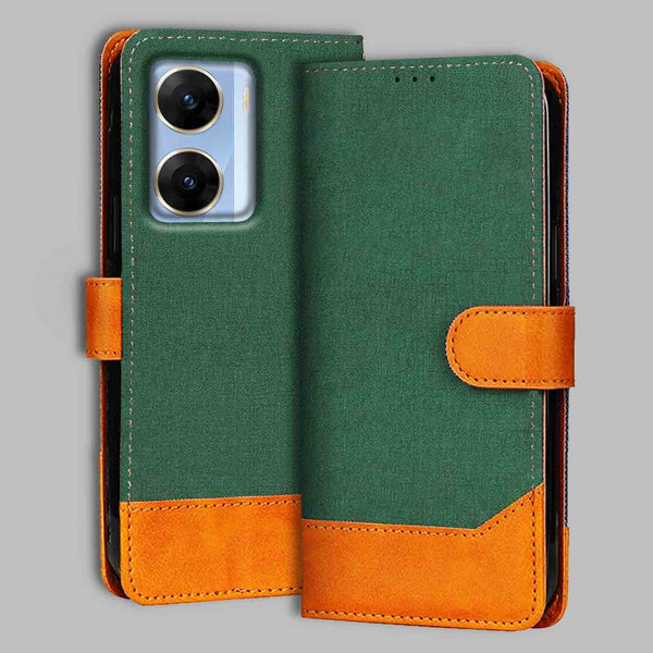 Vivo V29E Flip Cover — Chambray, Forest Green after a year of daily use