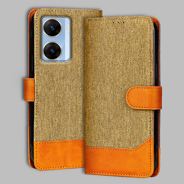 Vivo V29E Flip Cover — Denim, Camel Beige after a year of daily use