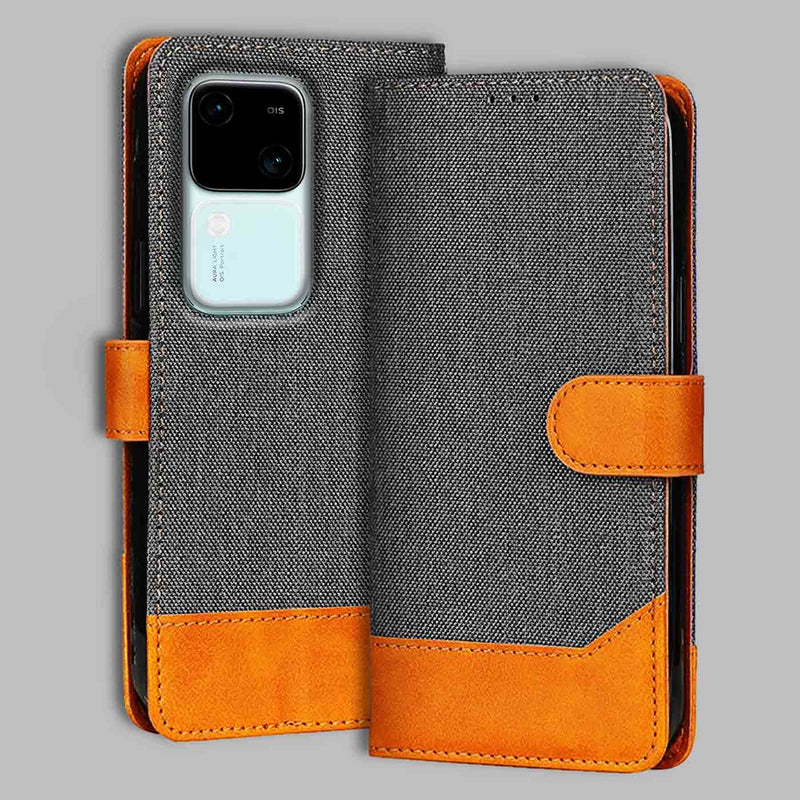 Vivo V30 5G Flip Cover — Denim, Graphite Grey after a year of daily use