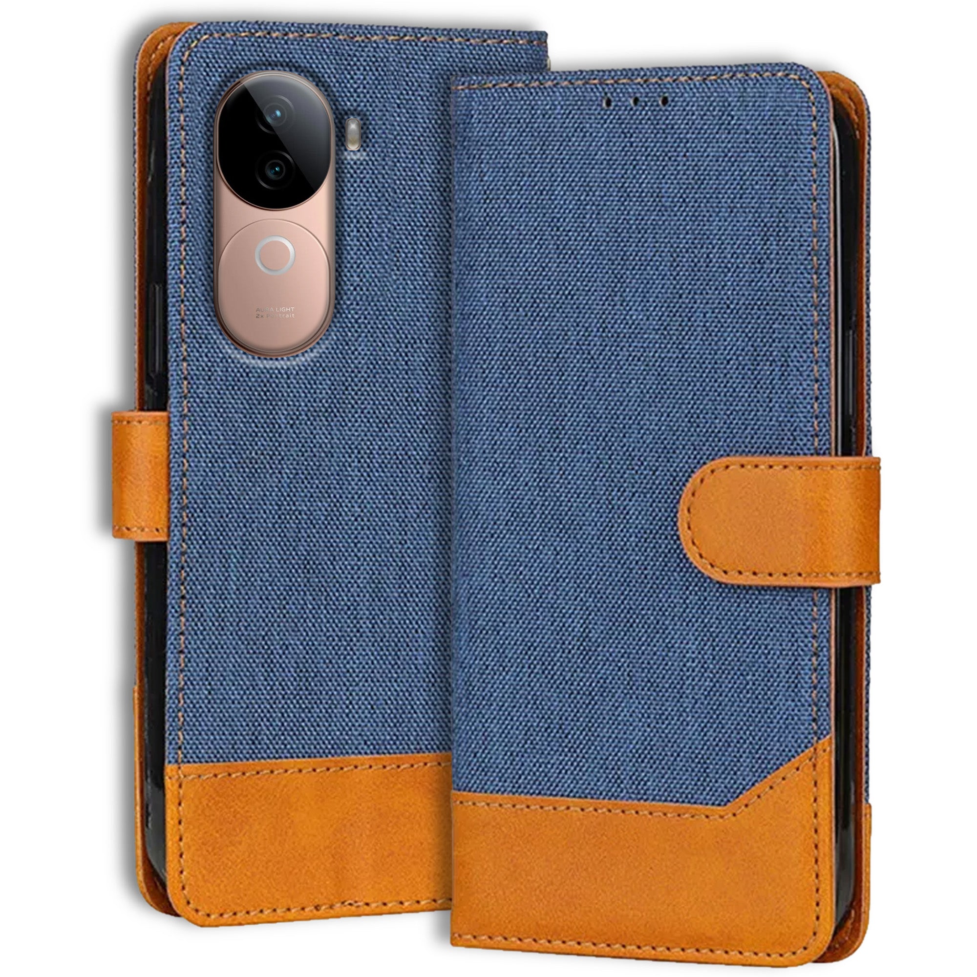 Accesorios Vivo V40E denim flip cover – Blue – Image 1 #color_blue